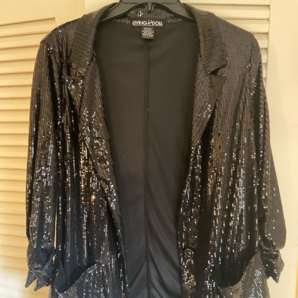 Black sequined blazer